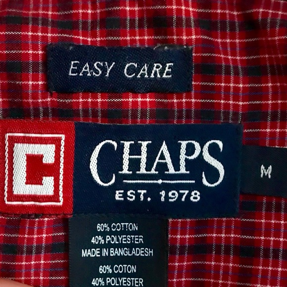 Chaps Easy Care size Medium button down shirt - Picture 4 of 4